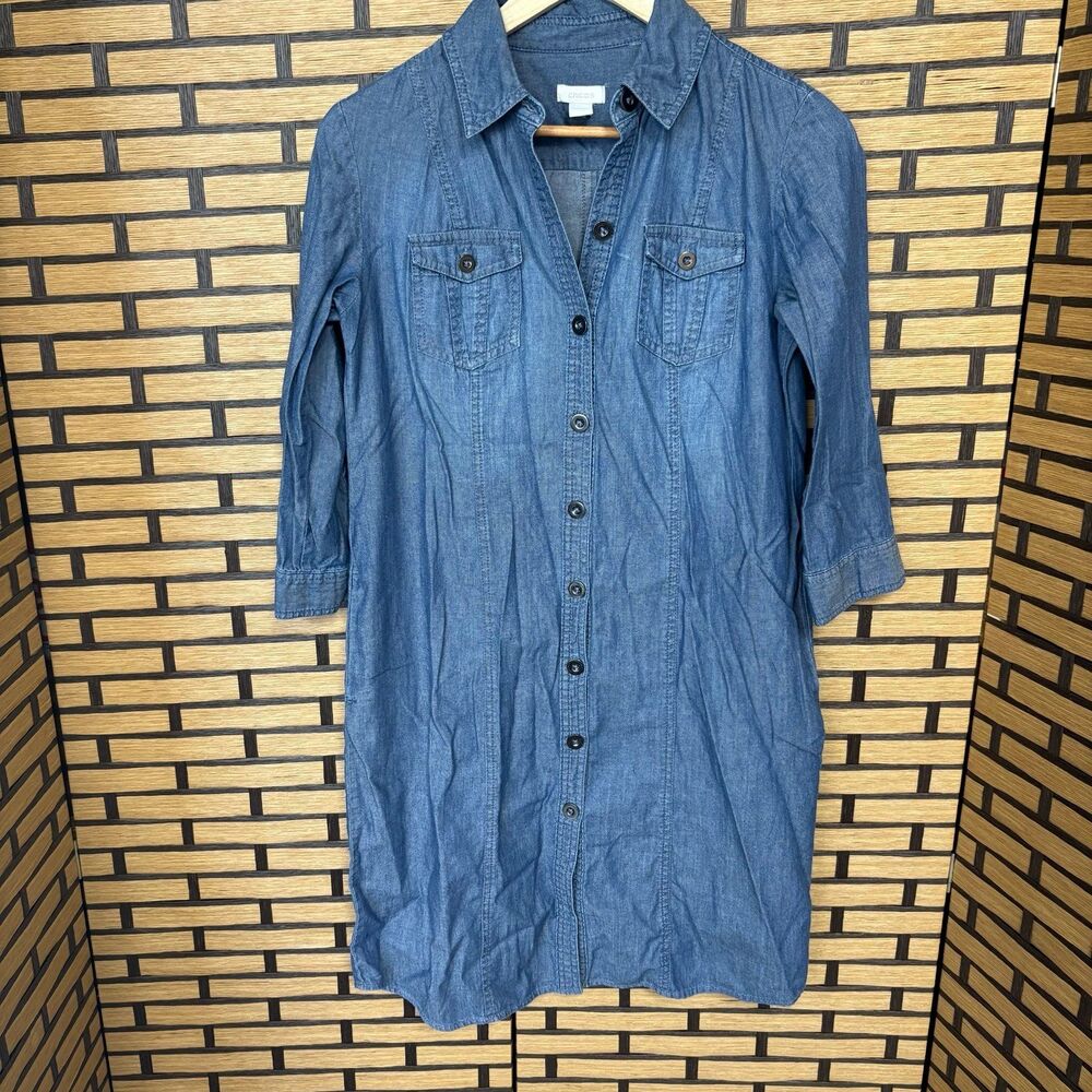 Chico’s Denim Button Up Dress Size 0‎ (Size 4)